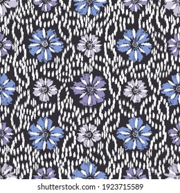 Seamless abstract pattern with the image of flowers
