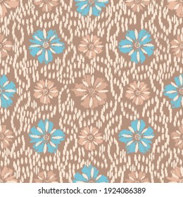 Seamless abstract pattern with the image of flowers
