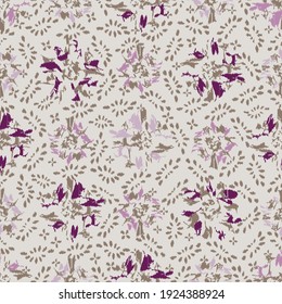 Seamless abstract pattern with the image of flowers
