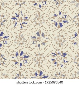 Seamless abstract pattern with the image of flowers
