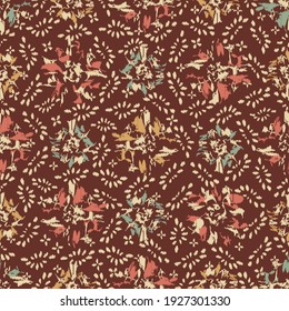 Seamless abstract pattern with the image of flowers
