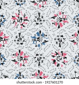 Seamless abstract pattern with the image of flowers
