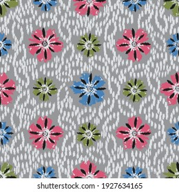 Seamless abstract pattern with the image of flowers
