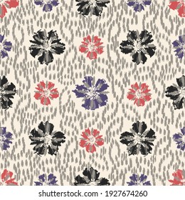 Seamless abstract pattern with the image of flowers
