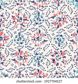 Seamless abstract pattern with the image of flowers
