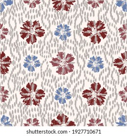 Seamless abstract pattern with the image of flowers
