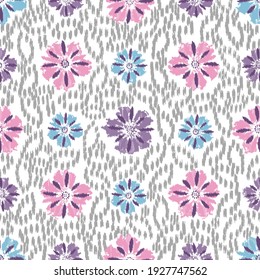 Seamless abstract pattern with the image of flowers
