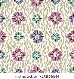 Seamless abstract pattern with the image of flowers
