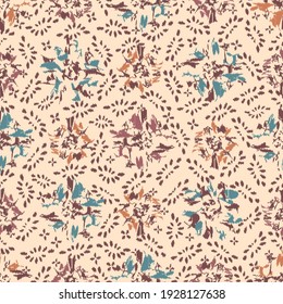 Seamless abstract pattern with the image of flowers

