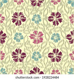 Seamless abstract pattern with the image of flowers
