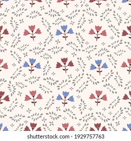 Seamless abstract pattern with the image of flowers
