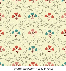 Seamless abstract pattern with the image of flowers

