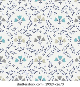 Seamless abstract pattern with the image of flowers
