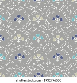 Seamless abstract pattern with the image of flowers
