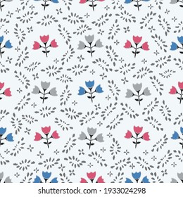 Seamless abstract pattern with the image of flowers
