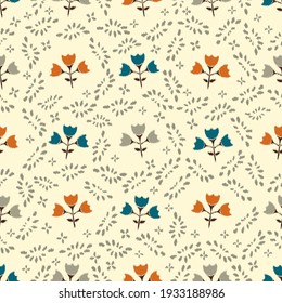Seamless abstract pattern with the image of flowers
