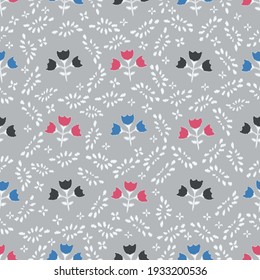 Seamless abstract pattern with the image of flowers
