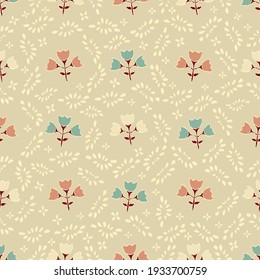 Seamless abstract pattern with the image of flowers
