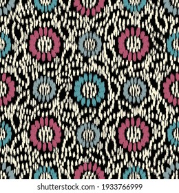 Seamless abstract pattern with the image of flowers
