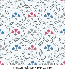 Seamless abstract pattern with the image of flowers
