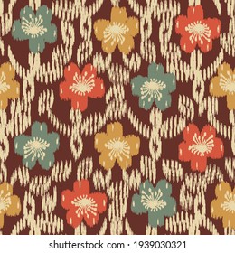 Seamless abstract pattern with the image of flowers
