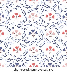 Seamless abstract pattern with the image of flowers
