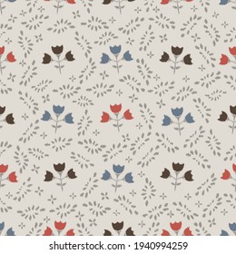 Seamless abstract pattern with the image of flowers
