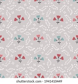 Seamless abstract pattern with the image of flowers
