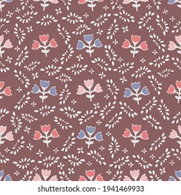 Seamless abstract pattern with the image of flowers
