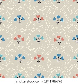 Seamless abstract pattern with the image of flowers
