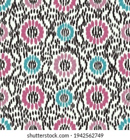 Seamless abstract pattern with the image of flowers
