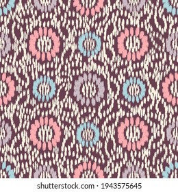 Seamless abstract pattern with the image of flowers
