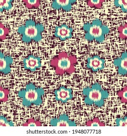 Seamless abstract pattern with the image of flowers
