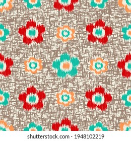 Seamless abstract pattern with the image of flowers

