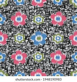 Seamless abstract pattern with the image of flowers
