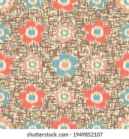 Seamless abstract pattern with the image of flowers
