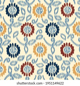 Seamless abstract pattern with the image of flowers
