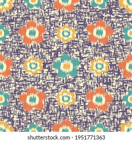 Seamless abstract pattern with the image of flowers
