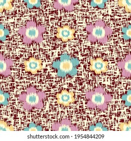 Seamless abstract pattern with the image of flowers
