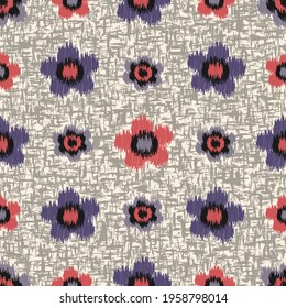 Seamless abstract pattern with the image of flowers
