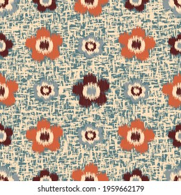 Seamless abstract pattern with the image of flowers
