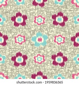 Seamless abstract pattern with the image of flowers
