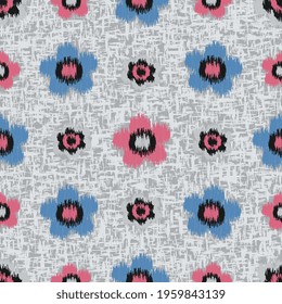 Seamless abstract pattern with the image of flowers
