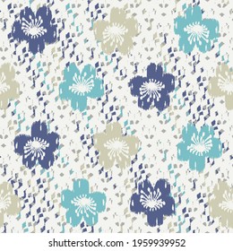 Seamless abstract pattern with the image of flowers
