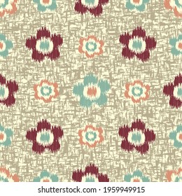 Seamless abstract pattern with the image of flowers
