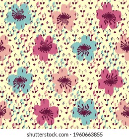 Patrón abstracto sin inconvenientes con la imagen de las flores
