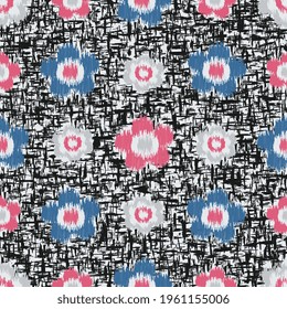 Seamless abstract pattern with the image of flowers
