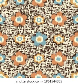 Seamless abstract pattern with the image of flowers
