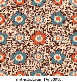 Seamless abstract pattern with the image of flowers
