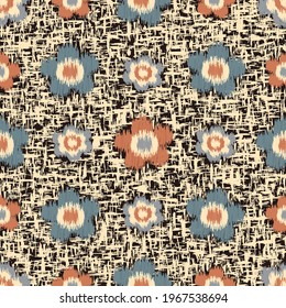 Seamless abstract pattern with the image of flowers
